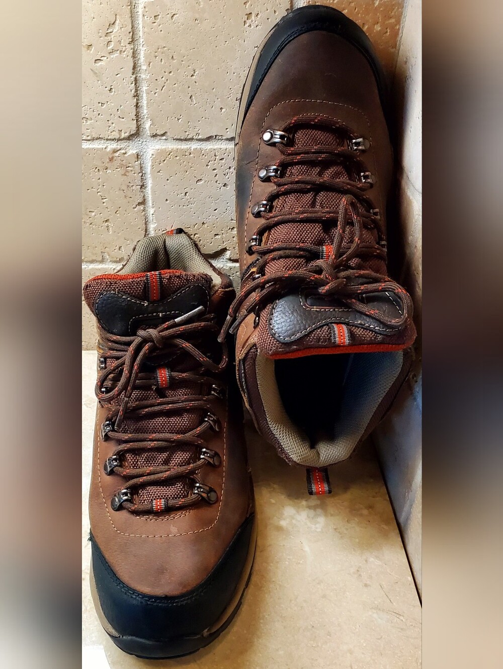 Eddie Bauer Bradley 622332829 Men's Brown Leather Waterproof Hiking Boots US 10M